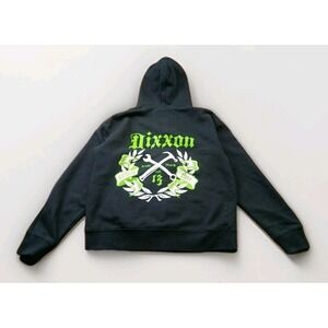 Dixxon Vixxon Womens Black Zip Up Hoodie Size Medium